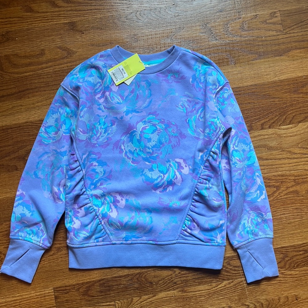 All in motion, purple/lilac girls fleece sweatshirt, size 78 new with tags
